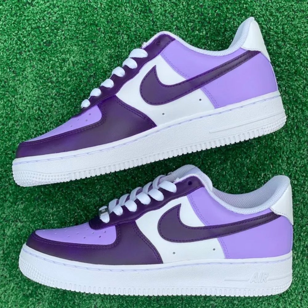 Nike Air Force 1 Purple Grape Custom - Picture 1 of 4
